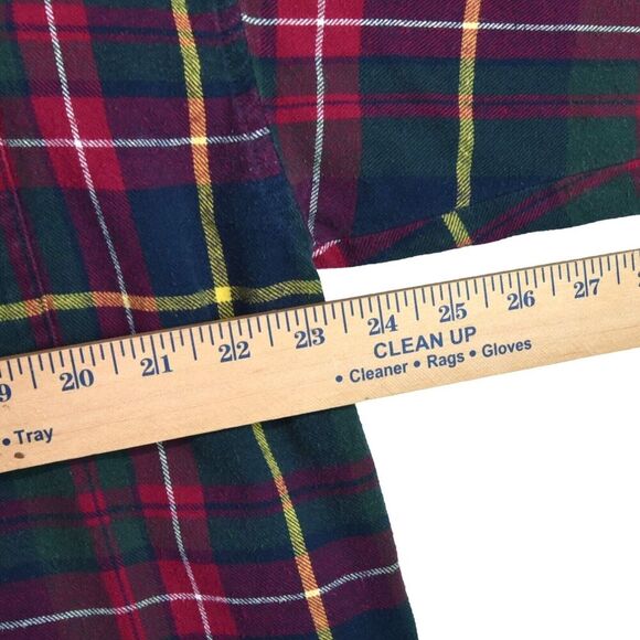 POLO RALPH LAUREN Pajama Shirt Mens  XL Flannel Plaid Button Up Cotton Navy - Picture 6 of 6
